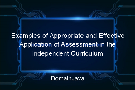 examples of appropriate and effective application of assessment in the independent curriculum