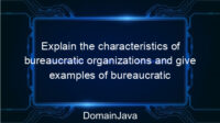 Explain the characteristics of bureaucratic organizations and give examples of bureaucratic organizations in Indonesia? Read more