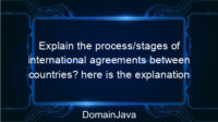 Explain the process/stages of international agreements between countries? here is the explanation