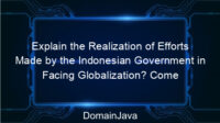 Explain the Realization of Efforts Made by the Indonesian Government in Facing Globalization? Come learn!