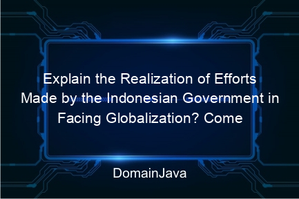 explain the realization of efforts made by the indonesian government in facing globalization? come learn!