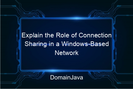 explain the role of connection sharing in a windows based network