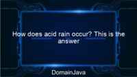 How does acid rain occur? This is the answer