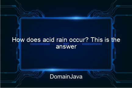 how does acid rain occur? this is the answer