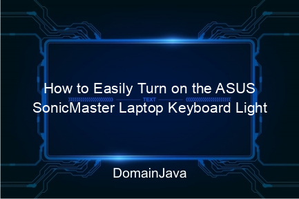 how to easily turn on the asus sonicmaster laptop keyboard light