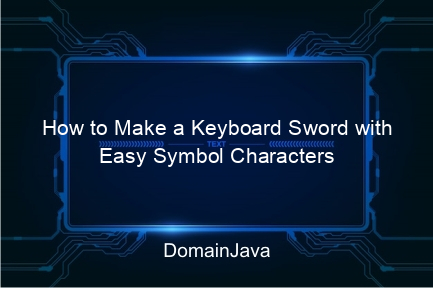 how to make a keyboard sword with easy symbol characters