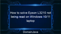 How to solve Epson L3210 not being read on Windows 10/11 laptop