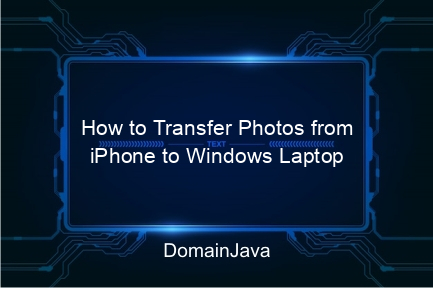 how to transfer photos from iphone to windows laptop