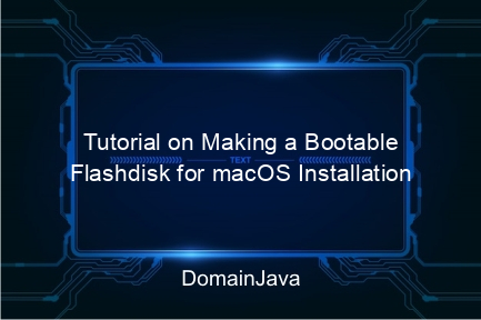 tutorial on making a bootable flashdisk for macos installation