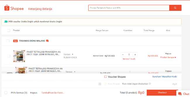 Cara Menghapus Riwayat Pembelian di Shopee